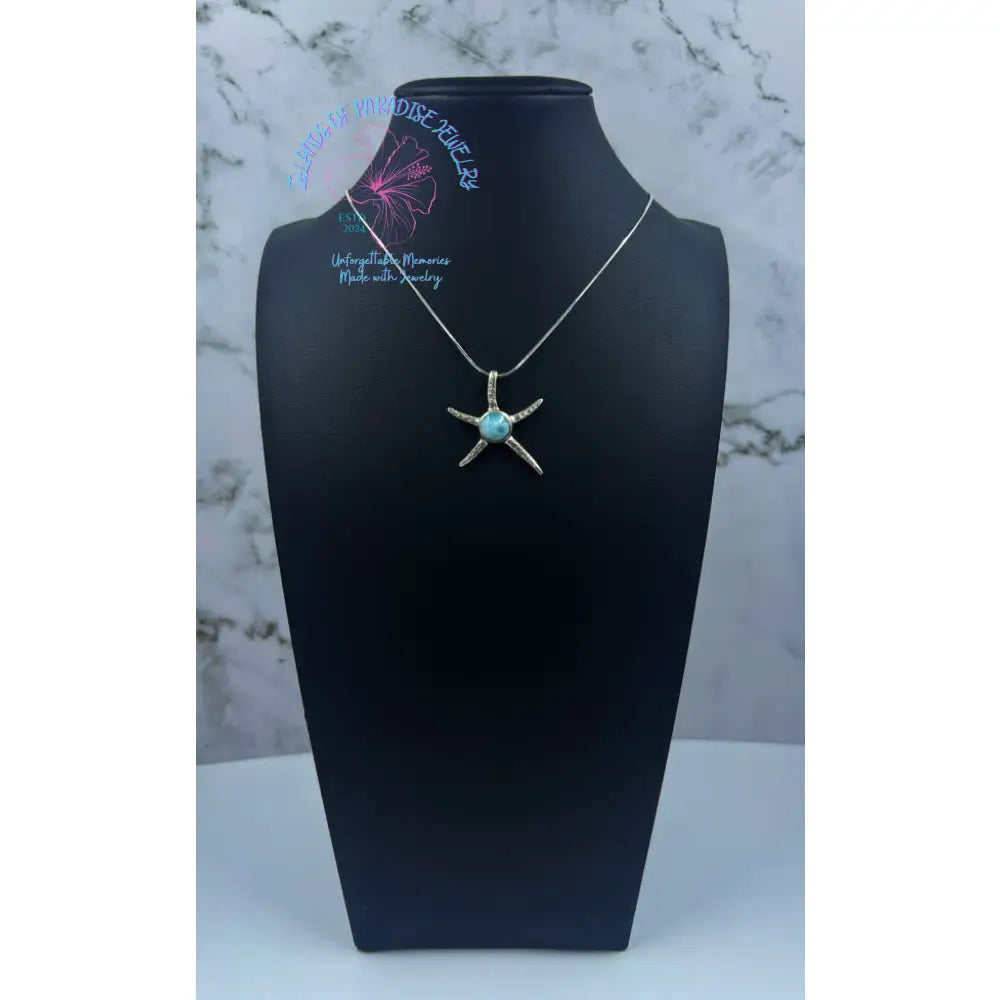 Larimar Starfish Pendant