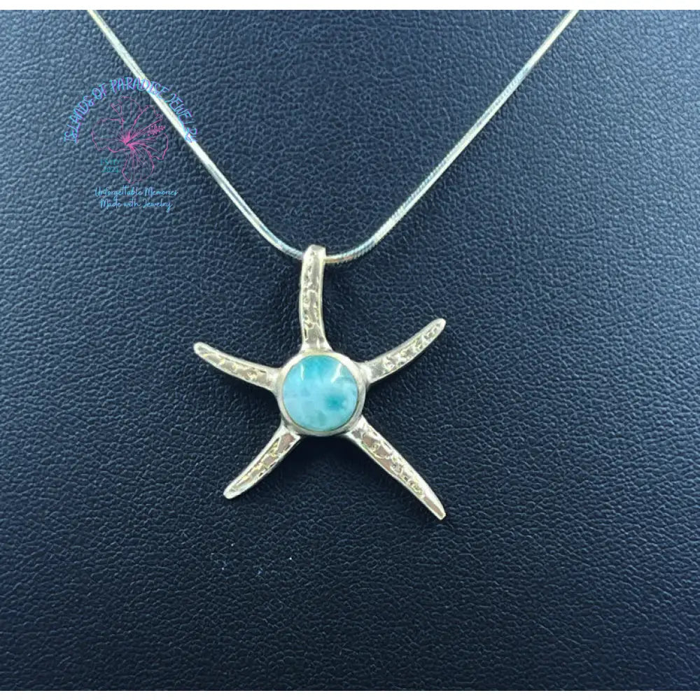 Larimar Starfish Pendant