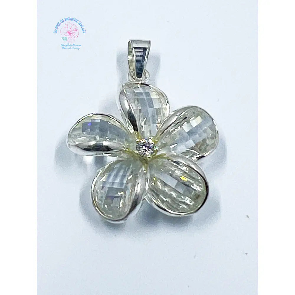 Sterling Silver White Flower