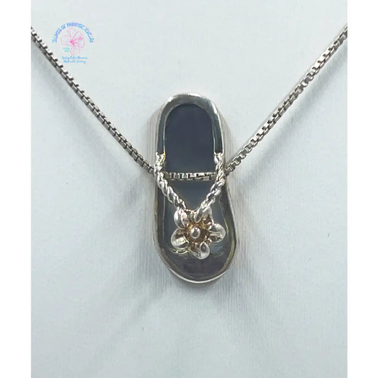 925 Sterling Silver Hawaiian Slipper Pendant