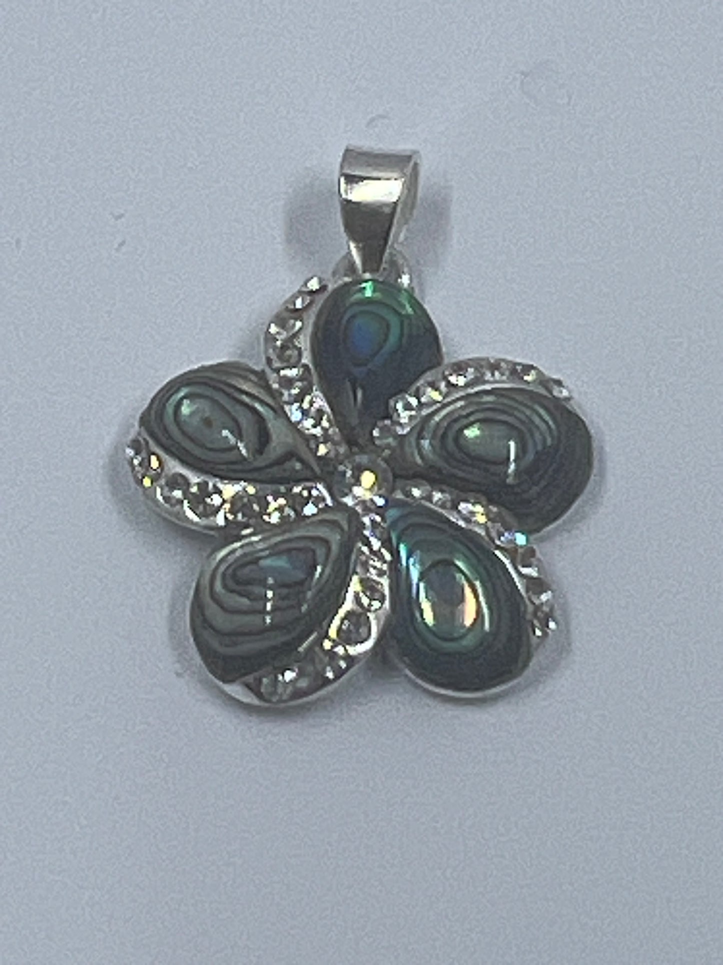 925 Sterling Silver Abalone Shell flower