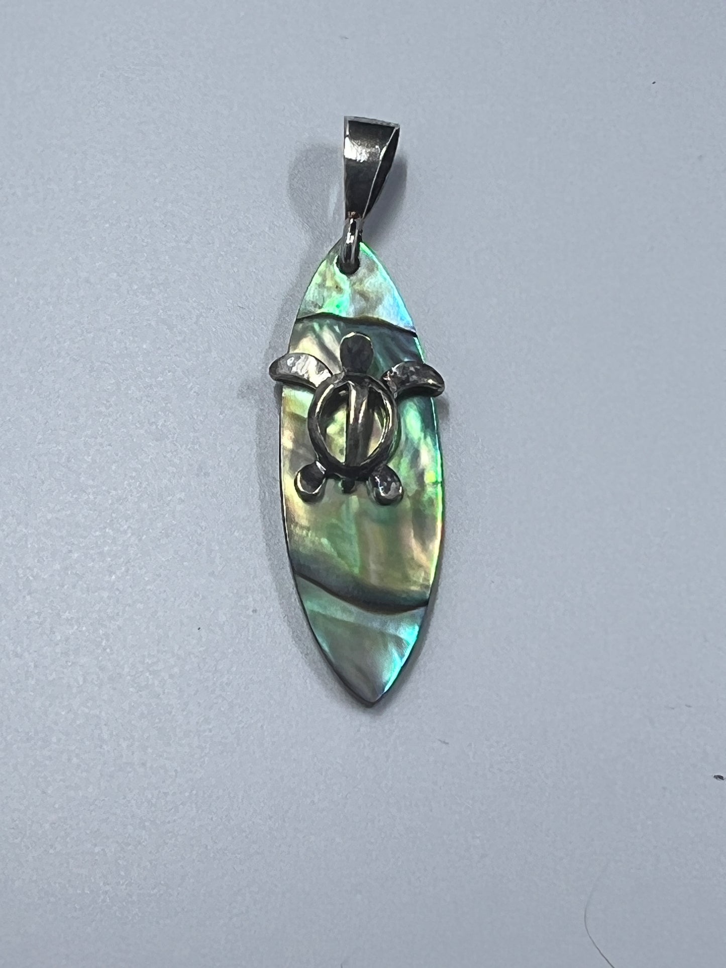 Surfboard Pendant Made With Abalone Shell